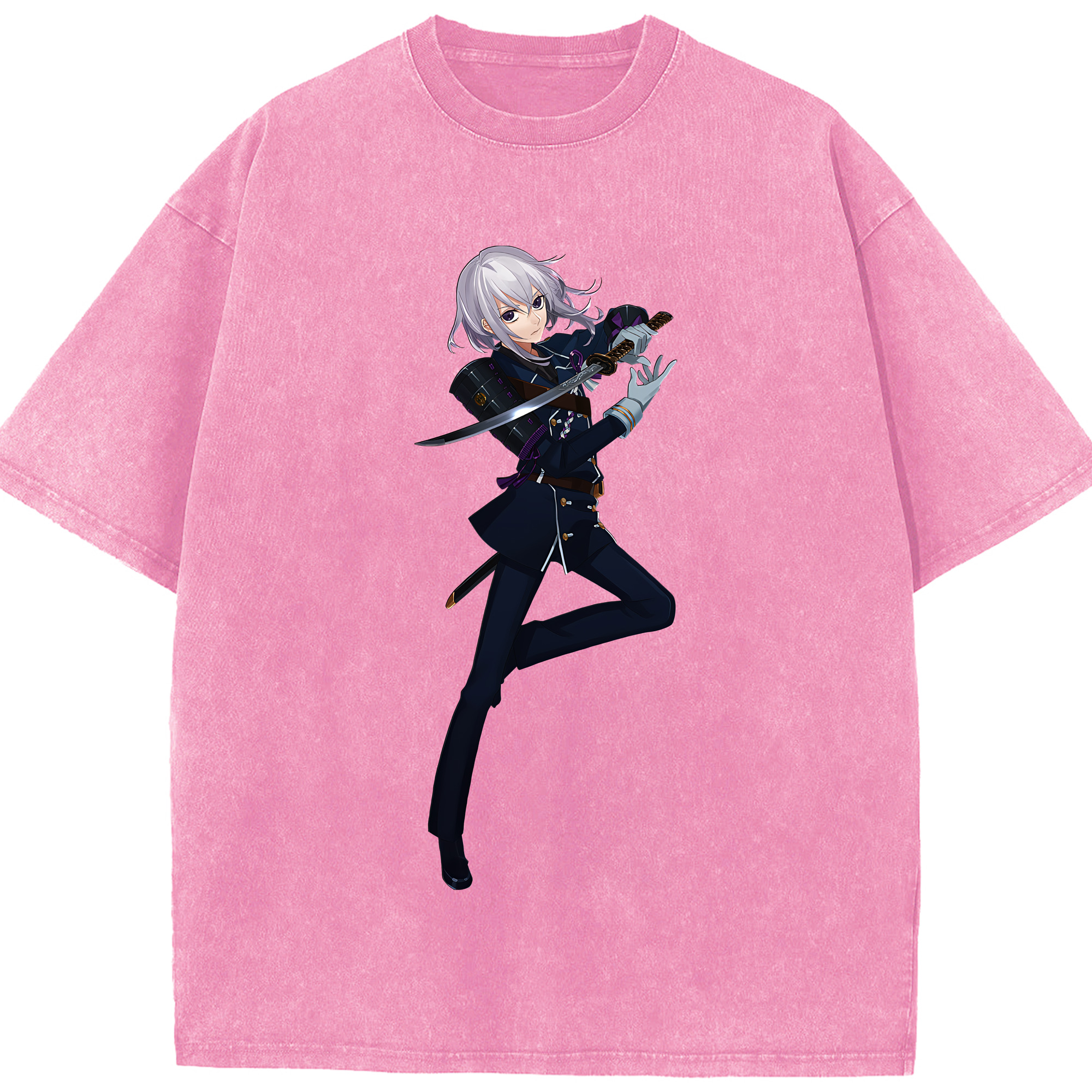 （画像用） 刀剣乱舞 Touken Ranbu 綿100% ヴィンテージ風 半袖Tシャツ（フロントプリント）